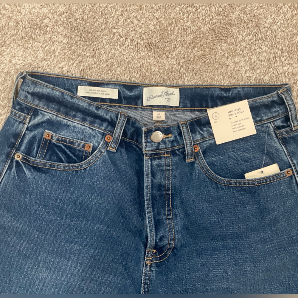 Universal Thread mid-rise 90s baggy Jeans size 6 NWT - Picture 5 of 14
